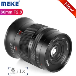 Meike 60mm F2.8 1:1 Aps-C Manual Focus Macro Lens for Sony E Fujifilm X  Canon EF-M MFT M4/3 BMPCC 4K Cameras Like XT4 ZVE10