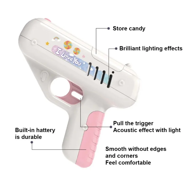 Creative Candy Gun Love Surprise Lollipop Gun Gift For Boy Friend Children Toy Girl Friend Gift Boyfriend Kids Christmas Gifts