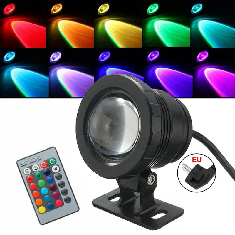 New-Outdoor Fountain Pool Spotlight Fountain Aquarium Swimming Pool Lighting With Plug Pool Light Fountain Light EU Plug