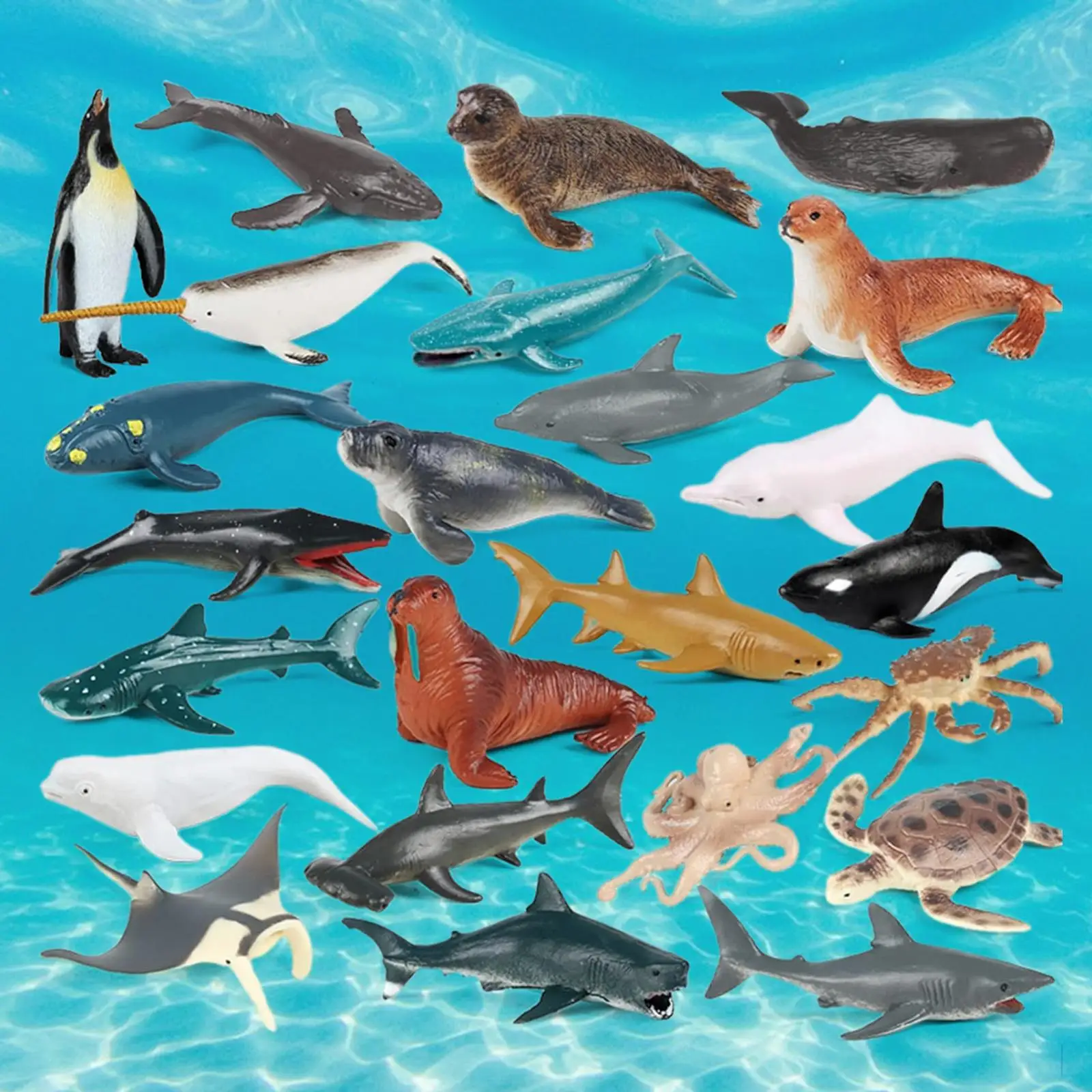 24Pcs Simulation Animals Model Toy for Teaching Prop Boys and Girls Children