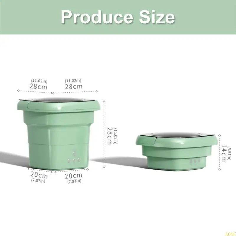 속옷 양말을위한 A0NC 휴대용 세탁기 미니 접이식 세탁물 버킷