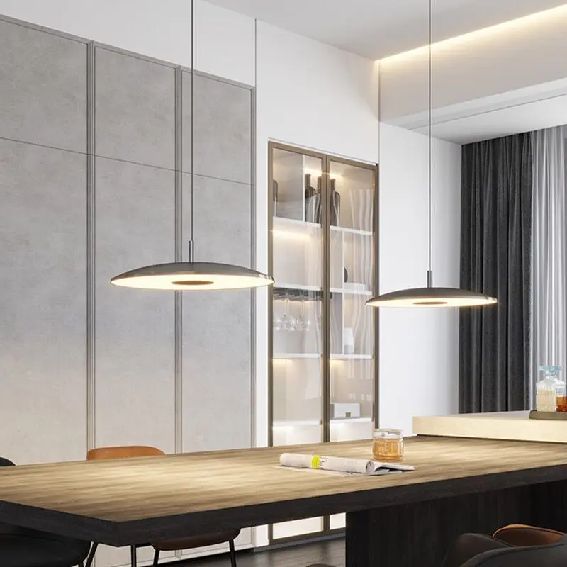 Modern Minimalist Luxury Design Round Flying Saucer Pendant Light for Dining Room Kitchen Island/bar Counter Decorative Light
