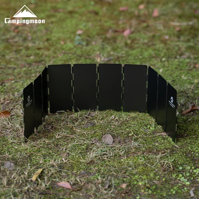 BKYD-8 Mini-Picknick-Ausrüstung, Aluminium-Windschutzscheibe, faltbar, tragbar, Kochutensilien oben, winddichte Platte