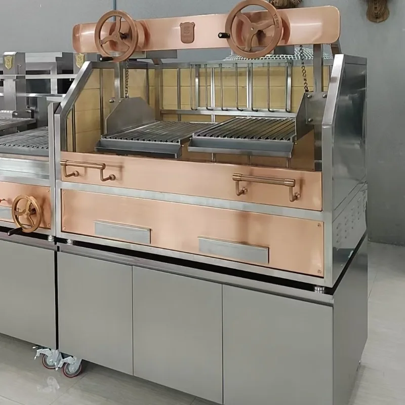 Charcoal grill, barbecue lift stove, high temperature hotel restaurant, hotel steak, lamb chops, fruit wood stove