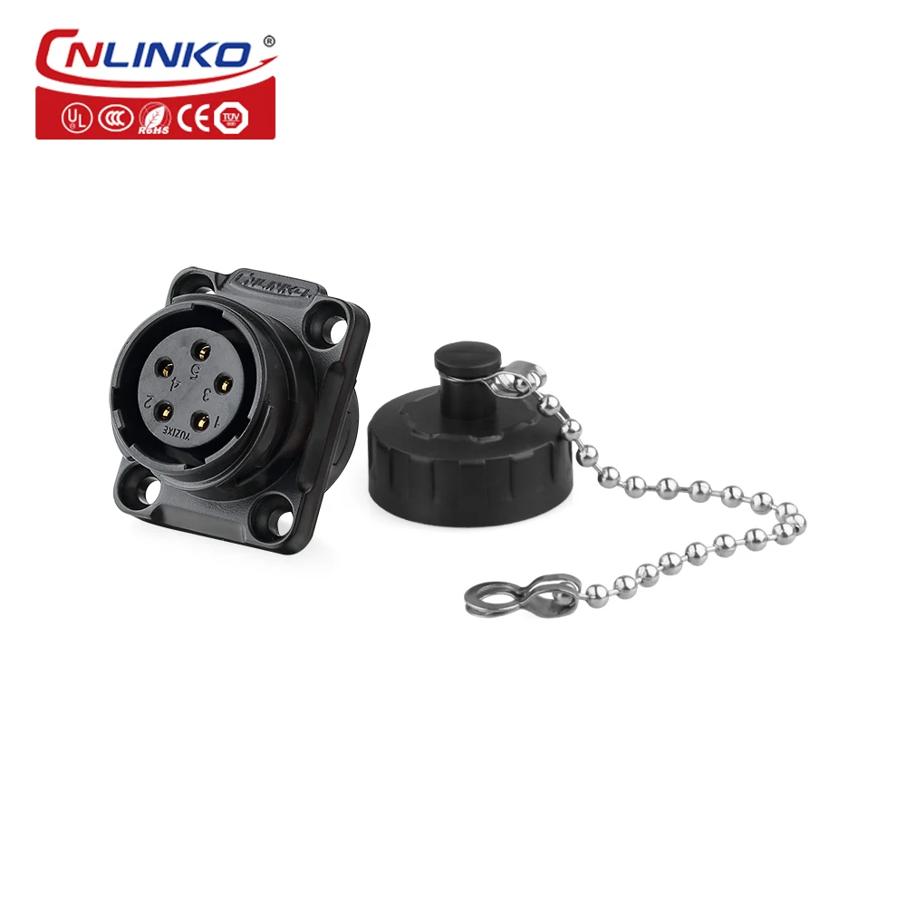 CNLINKO M20 2/3/4/7/9 Pin Industriële Connector PBT Plastic Paneelmontage 12V 5A-20A Waterdichte IP68 Elektrische Connector YM20