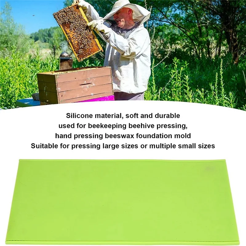 

NEW 5.4mm Silicone Beeswax Sheet Mold, Beeswax Foundation Stamper Mold Beekeeping Equipment Nest Foundation