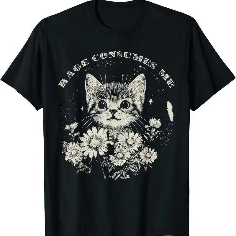 Rage Consumes Me Funny Kitten Cat Lover Gift T Shirt