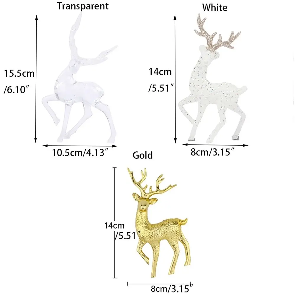 تماثيل الأيائل الكريستالية الصغيرة ، عيد الميلاد الرنة ، حيوان خرافي ، الأيائل اللامعة ، الغزلان سيكا ، الحلي كعكة ، ديكور غرفة المنزل