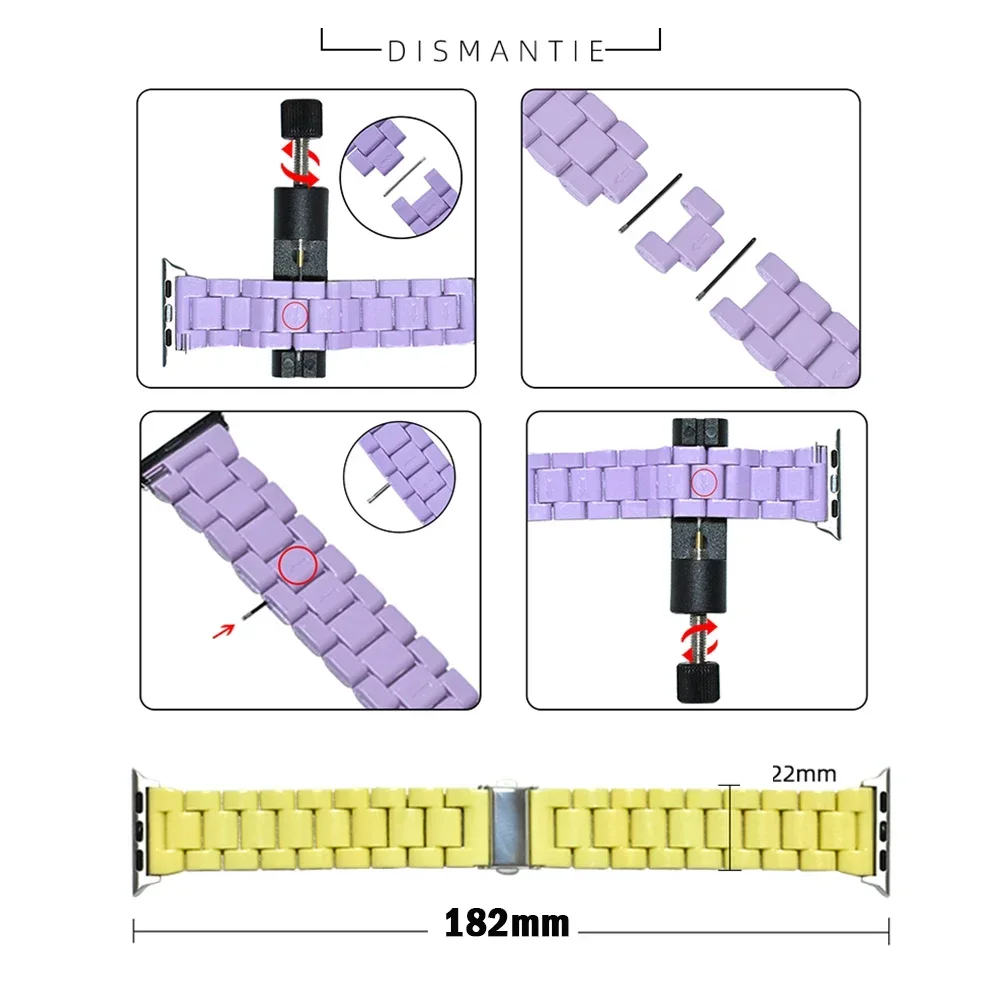 20mm-22mm Resin Band For Samsung Galaxy watch 7 6 5 pro/4-6 classic 46/42mm/Active 2 40/44mm Bracelet Amazfit bip watch strap