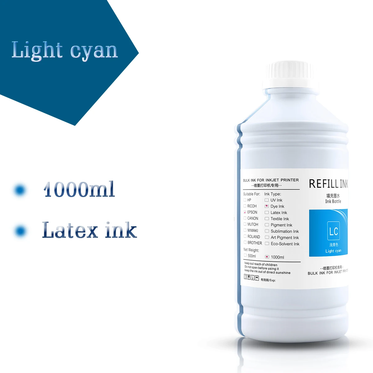 Original Latex Ink 1000ml/Bottle For HP 831 For HP Latex 110 300 310 315 330 335 360 365 370 560 570 Inkjet Printer Latex Ink