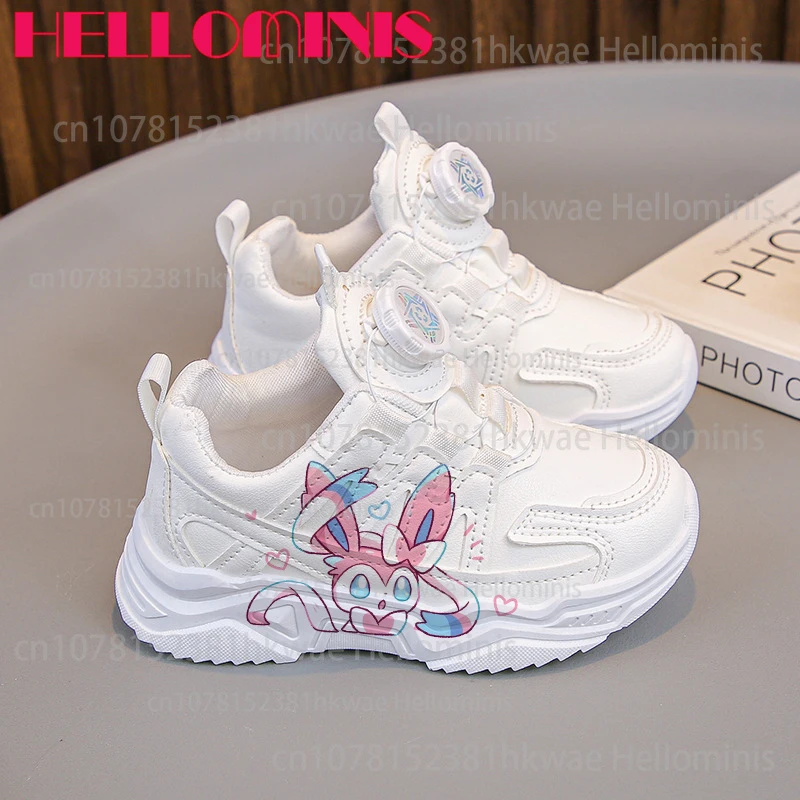 

Popular Children shoes Pokemon Sylveon Cartoon boys girls High Quality Sports running thick sole shoes Christmas Gift