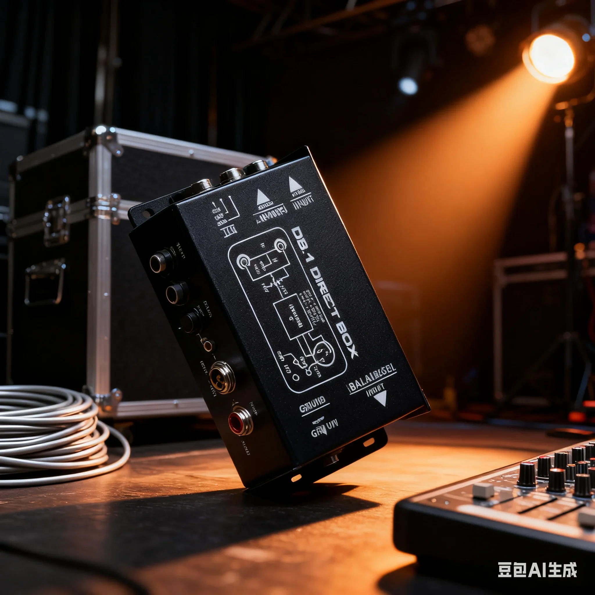 Professional Passive DI Box Splitter XLR Single Channel Audio System Speakers Guitar Bass Signal Converter Performance Accessory