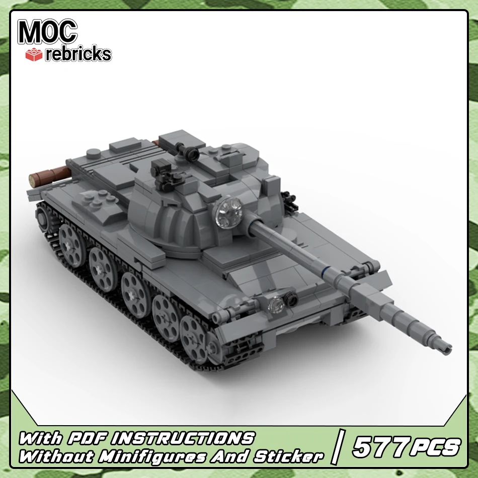 Military Series T-62 Tank Model Set MOC Army Armed Forces Fighting Vehicle Building Blocks Bricks Toys Children's Birthday Gifts