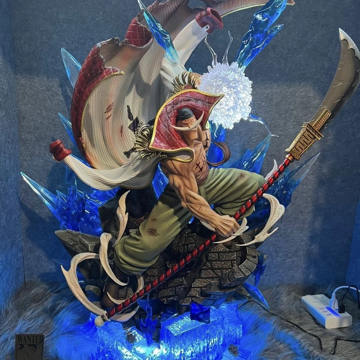 

38CM One Piece Whitebeard Pirates Edward Newgate Battle Ver. GK PVC Action Figure Statue Collection Model Kids Toys Doll