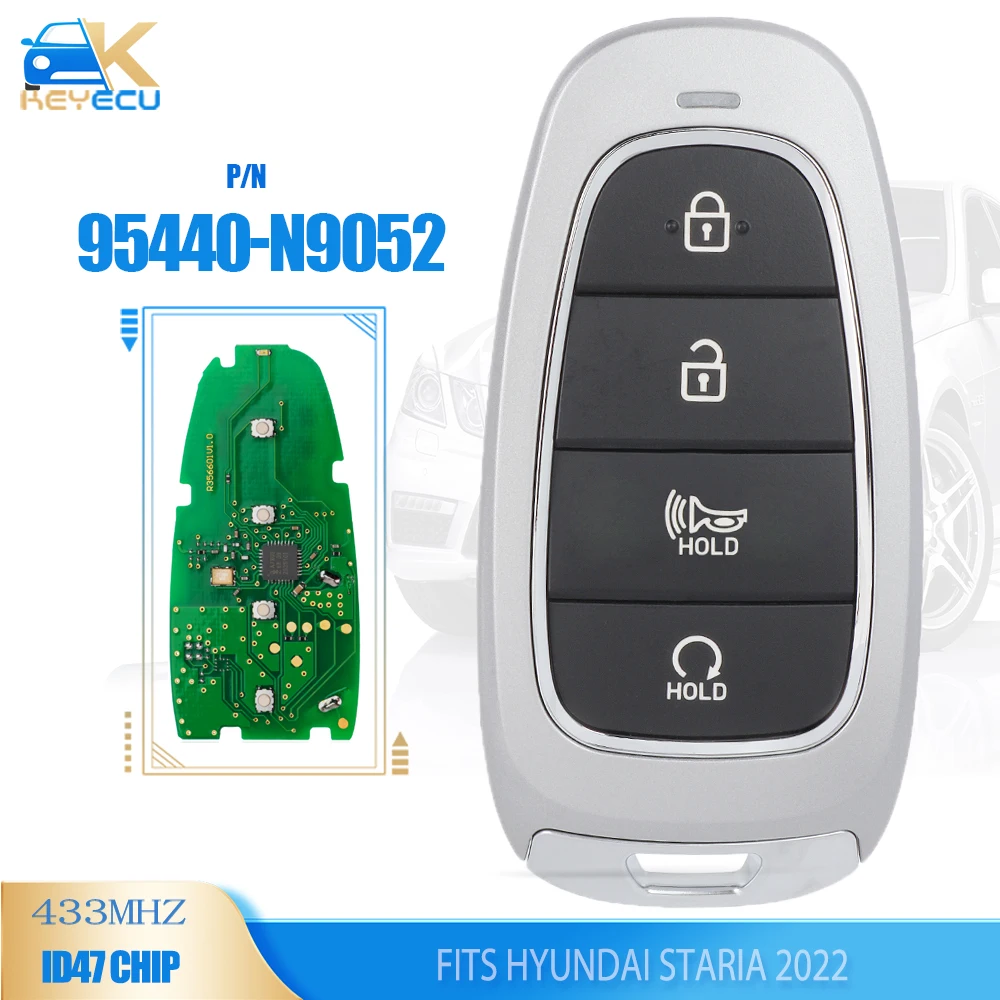 KEYECU 95440-N9052 for Hyundai Staria 2022 Smart Remote Key 4 Buttons 433MHz ID47 Chip Keyless Go