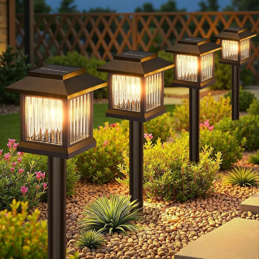 

10 Pack r way Lights Outdoor, Unique r Garden Lights Outdoor Waterproo, Bright Walkway Llights UP to 10 Hours o Lighting Decorat