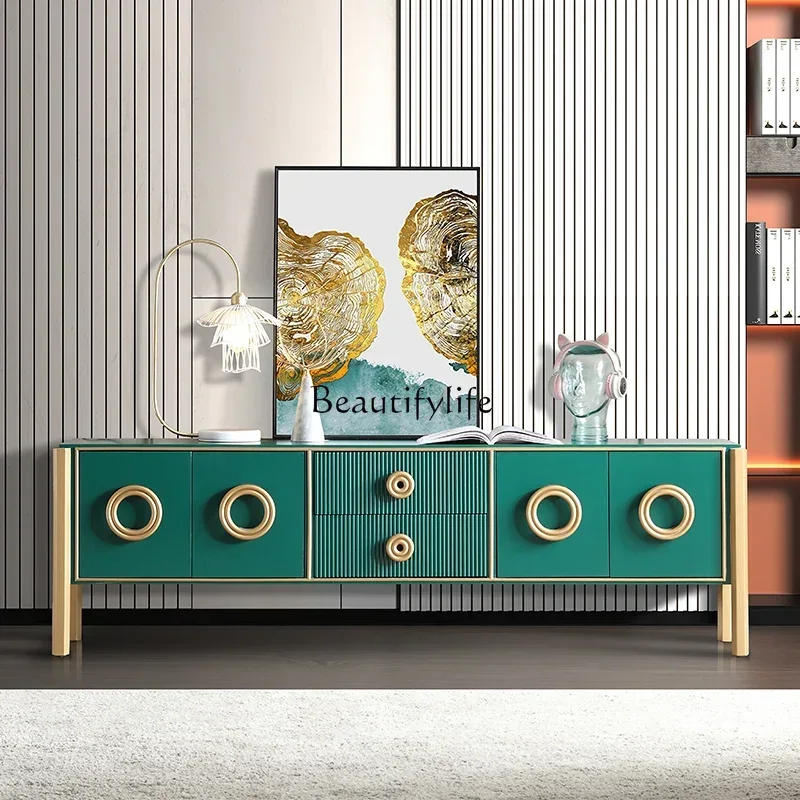 

yj21 American light luxury solid wood TV cabinet modern simple Nordic small apartment living room locker