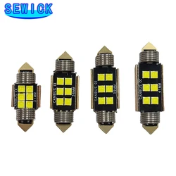 100PCS 12V C5W LED Bulbs CANBUS Festoon 31/36/39/41MM LED Light For Car Interior Dome Trunk License Plate Lights