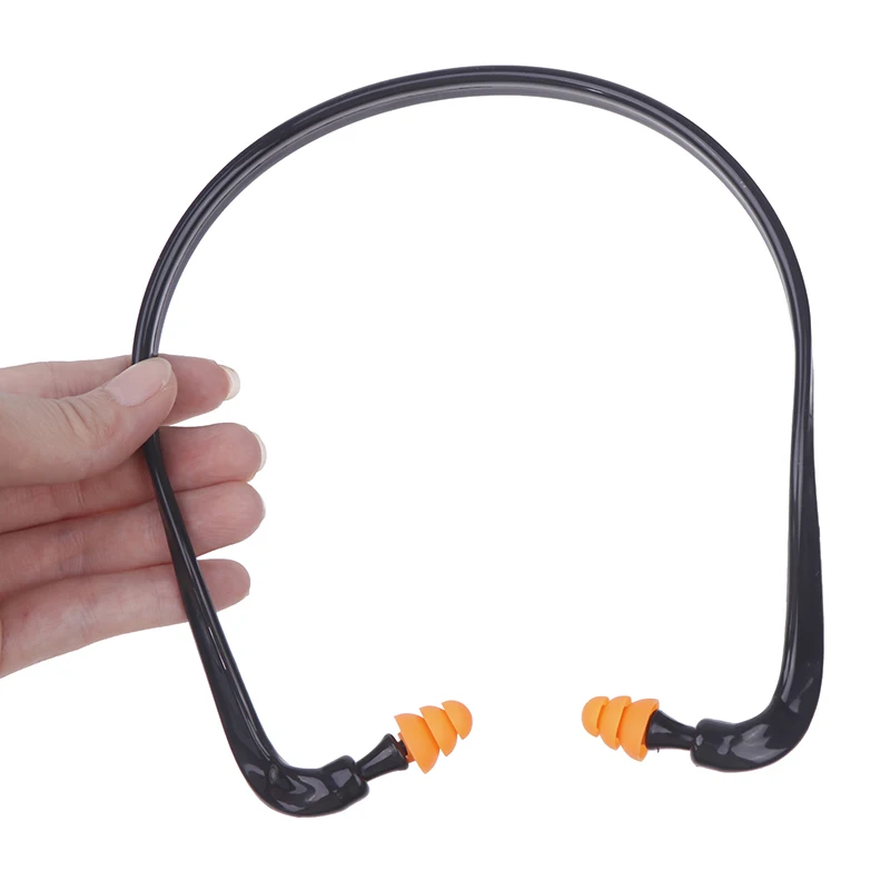 Bouchons d'oreille à réduction de bruit pour le travail du sommeil, silicone souple, protecteur monté sur la tête, cache-oreilles anti-bruit, 1PC