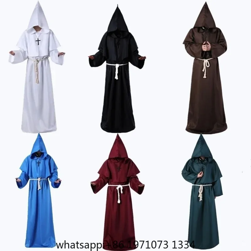 2023 New Halloween Men's Medieval Monsters, Robots, Monsters, Wizards, Costumes, Priests, Costumes, Role Playing Costumes