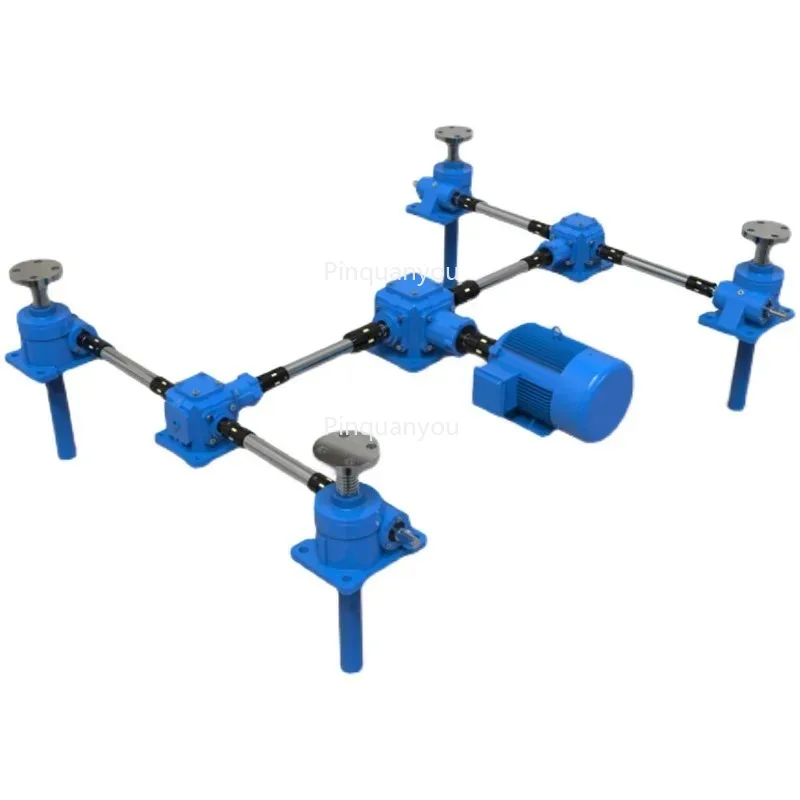 Selevator electric hand operated worm gear reducer small linkage screw synchronous lifting platform