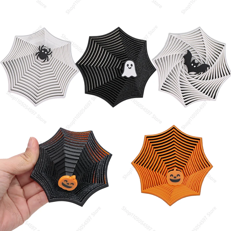 

3D печатная игрушка-паук на Хэллоуин, 9 см, портативная игра, сенсорная антистрессовая игрушка, украшения для дома на Хэллоуин