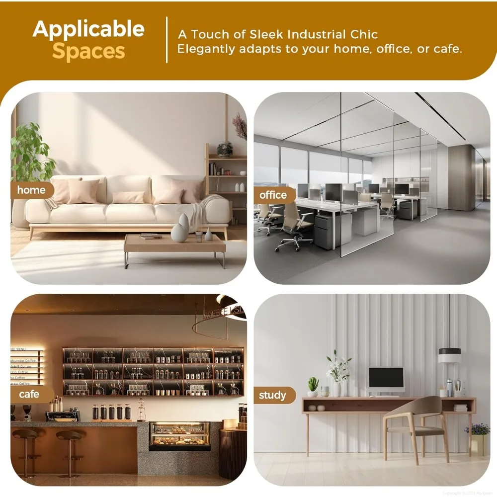 Промышленная 5-уровневая книжная полка, современный металл и дерево, прочный стеллаж для хранения офиса, гостиной, спальни и кабинета, открытый S