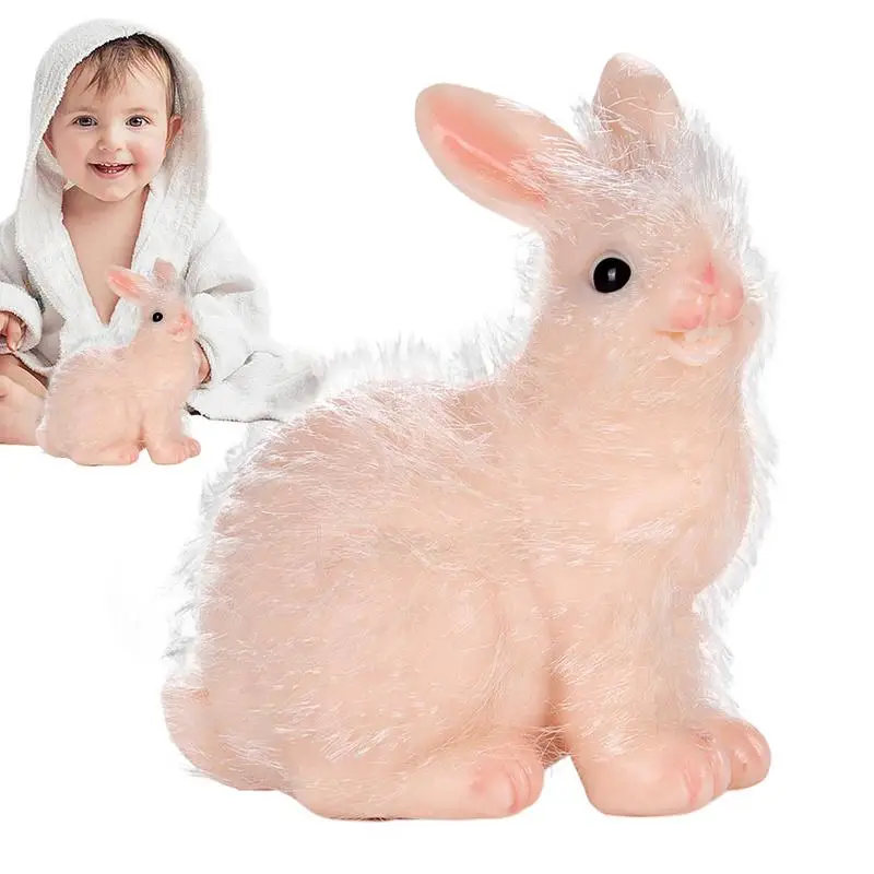 

Reborn Animal Realistic Easter Squeeze Bunny Toys Lovely Soft Silicone Rabbit Stress Relief Toy For Party Favors Decorative