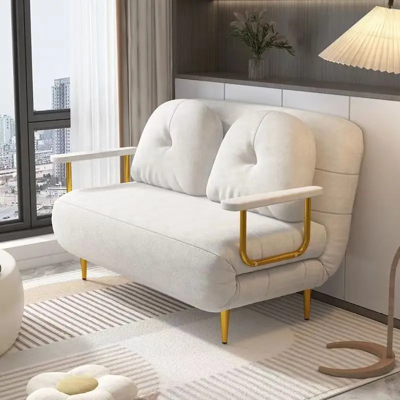 Sofa bed, lounge chair, foldable and extendable, adjustable for sitting and lying down, single sofa, double sofa, with pillows