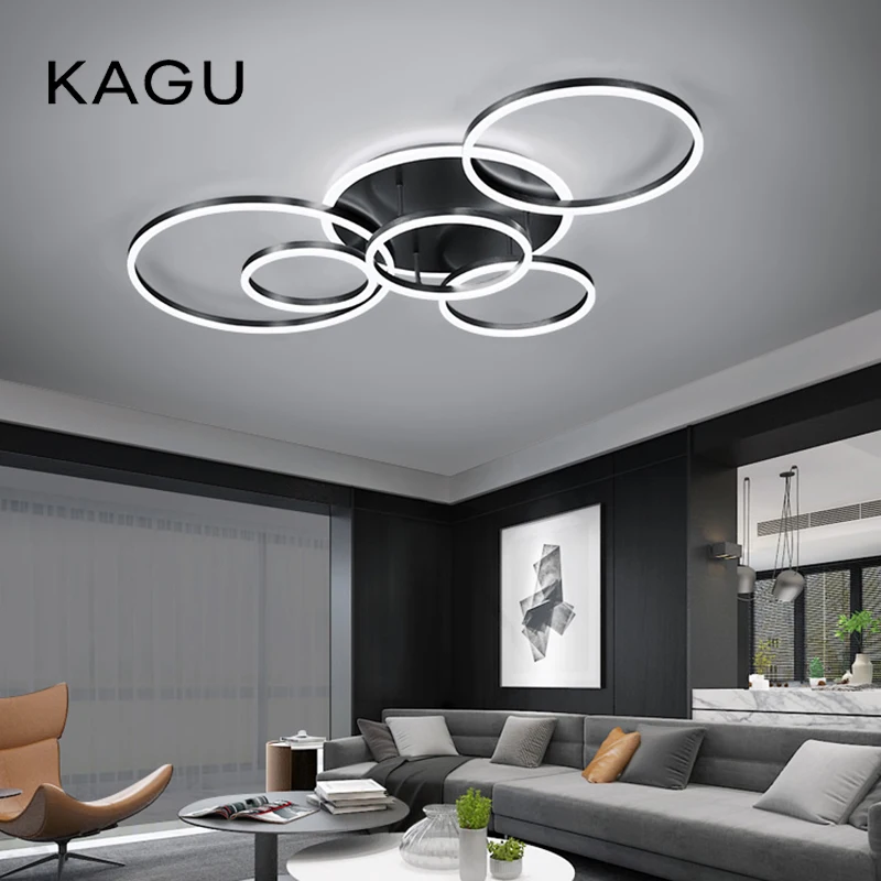 

Modern White Gold LED Chandelier - Minimalist Dimmable Pendant Light For Living Room Study Foyer Indoor Home Lighting Fixture