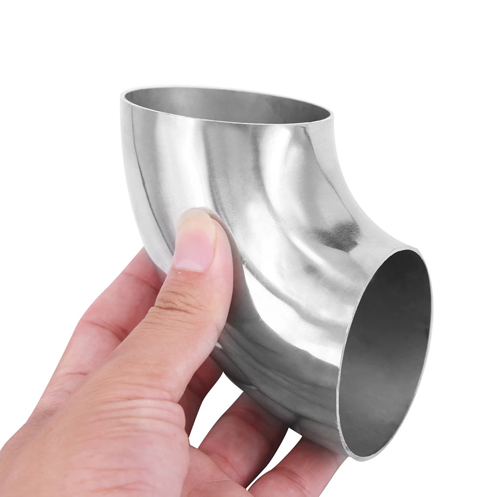 Stainless Steel 304 90 Degree Exhaust Elbow with 1.5D Bending Radius for Automotive Pipes and Downpipe Repair 34-102mm Diameter