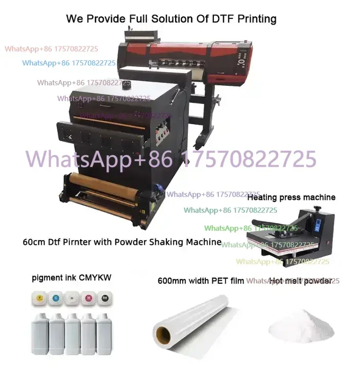 Clara Tools StoreDual XP600 A1 DTF Printer Direct Transfer Film I3200 60cm DTF Printer With 24 Inch Dtf Shaking Powder Machine f