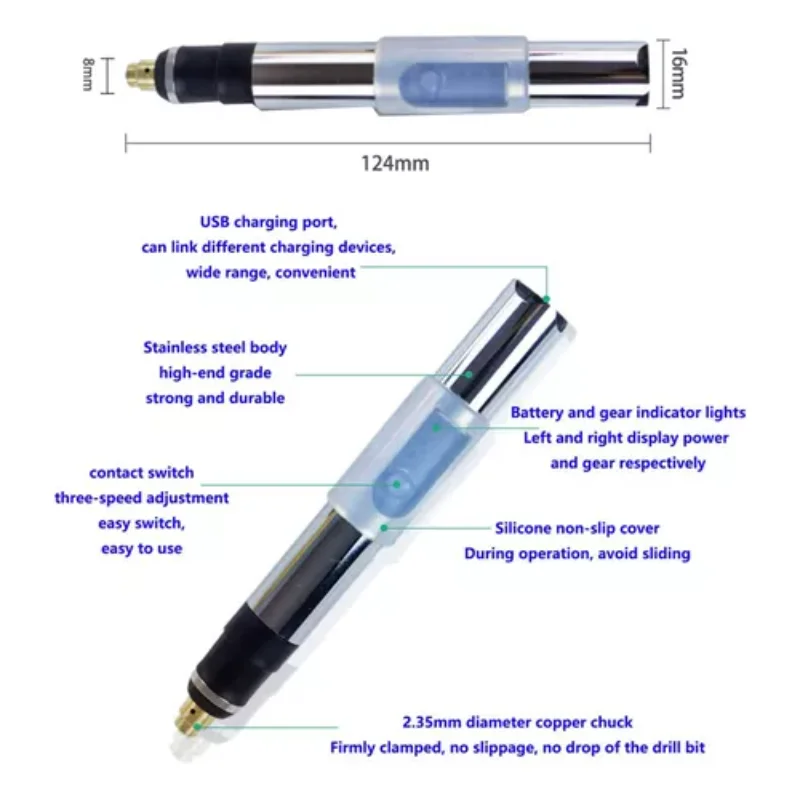 Stylo de Gravure Rechargeable par USB, Analyste de Machine