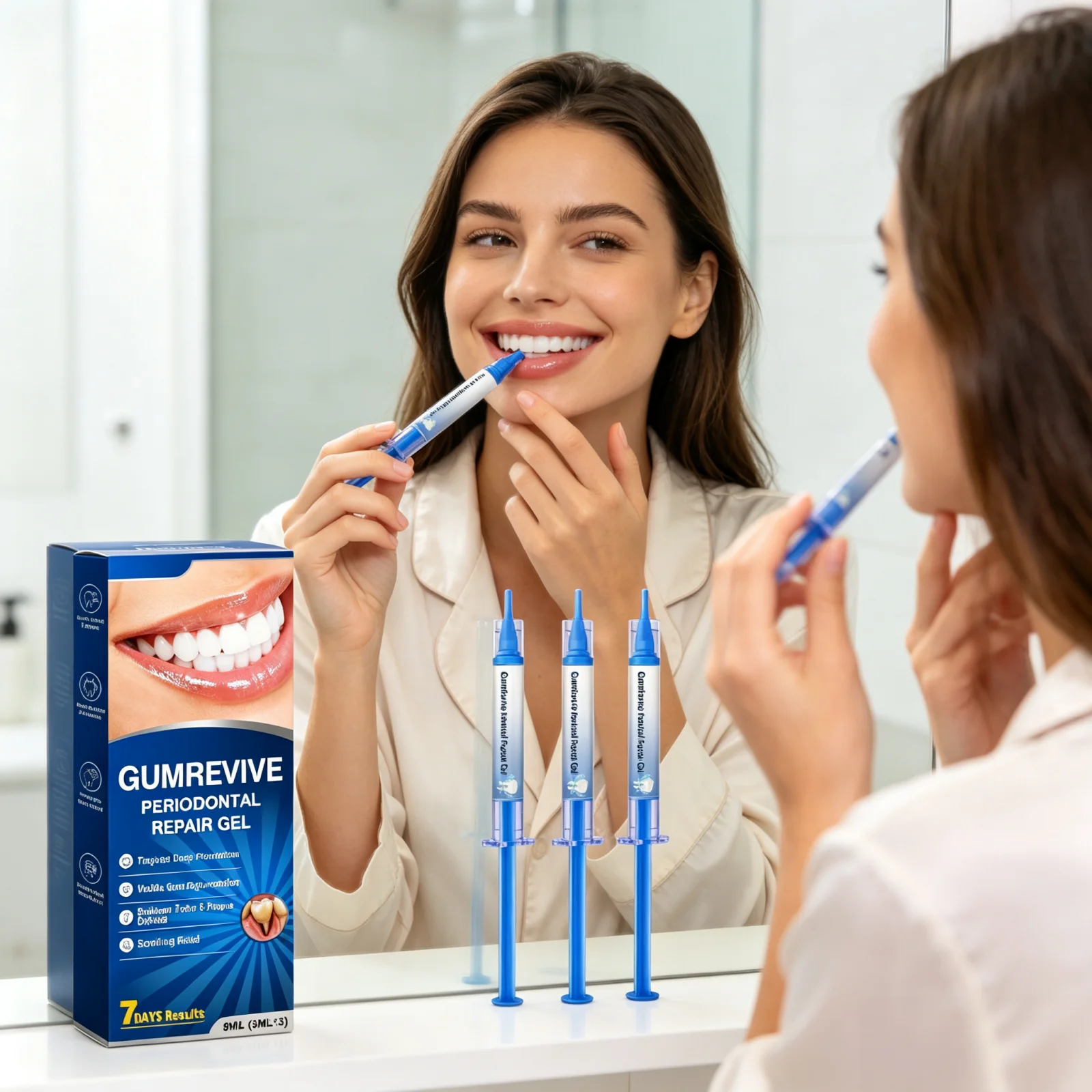 Gum Repair Gel Hydroxyapatite Tartar Remover Plaque Remover for Teeth Whitening Dental Care Products Gum Protection Gel 3 Pieces
