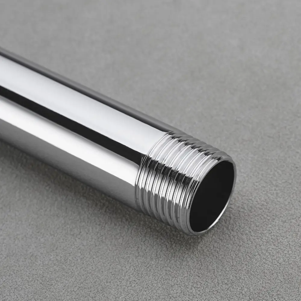 

New Stainless Steel Shower Extension Rod Round 6 Inches Shower Bracket Extension Tube