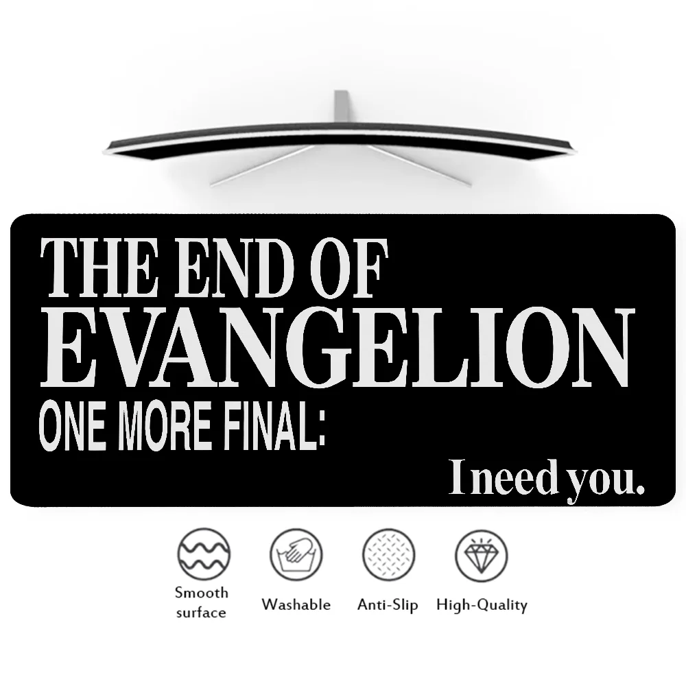 Anime E-EvangelionS Mouse Pad 90x40cm Gamer Keyboard Pc Setup Accessories Gaming Mats Mousepad Desk Mat Extended Offices Cabinet