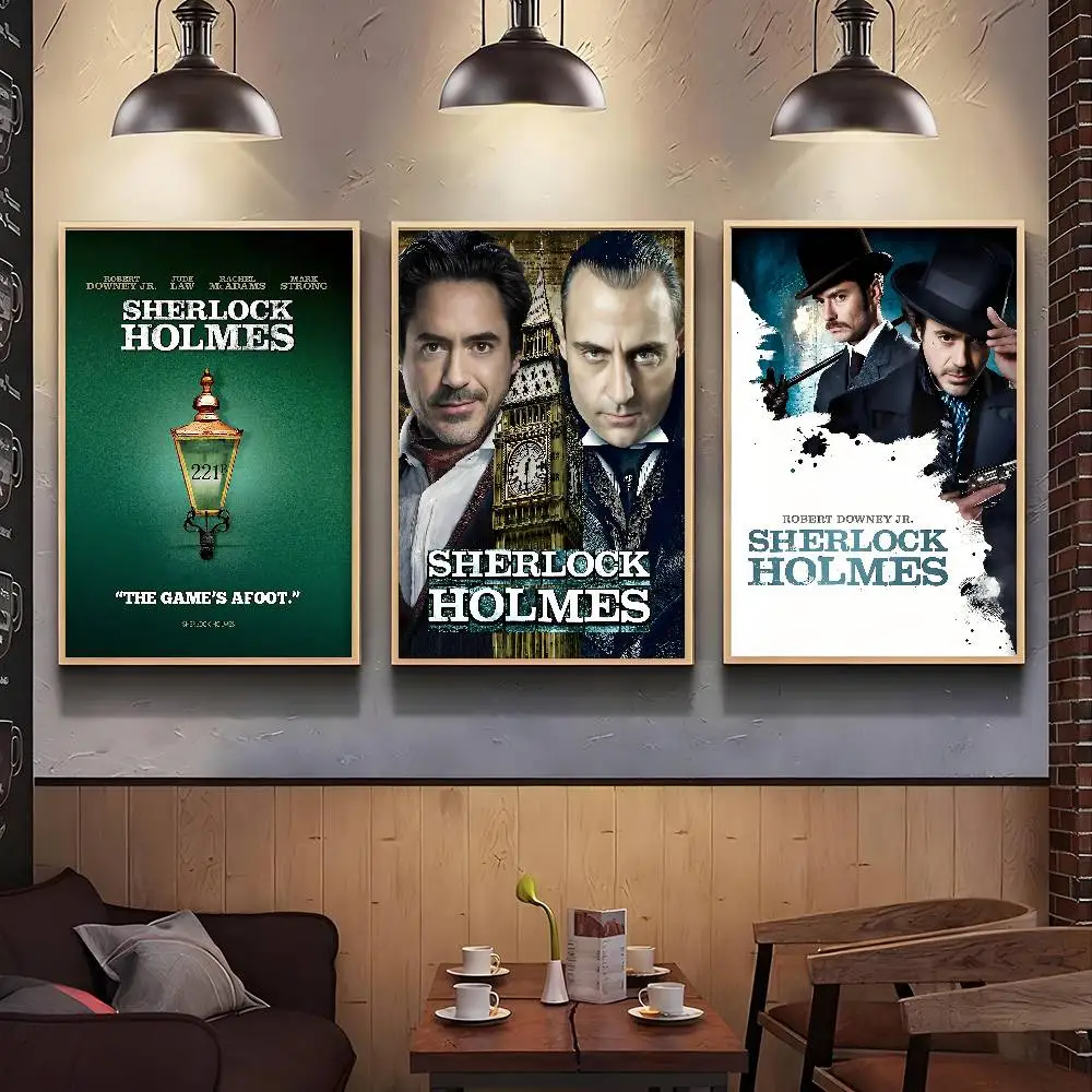 S-Sherlock H-Holmes Poster HD Sticky Wall Art Printing Waterproof Home Living Bed Room Bar Aesthetic Decor