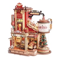 Robotime Rokr Wooden Music Box Christmas Dream Gift Factory 3D Wooden Puzzles Wooden Model Kits Build Best Gifts for Kids Adults