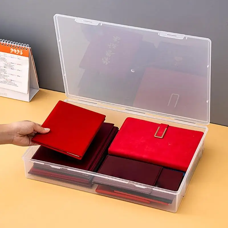 

E8BD Convenient Clear Storage Container for Photos and Scrapbooking Materials Document Holder Plastic Magazine