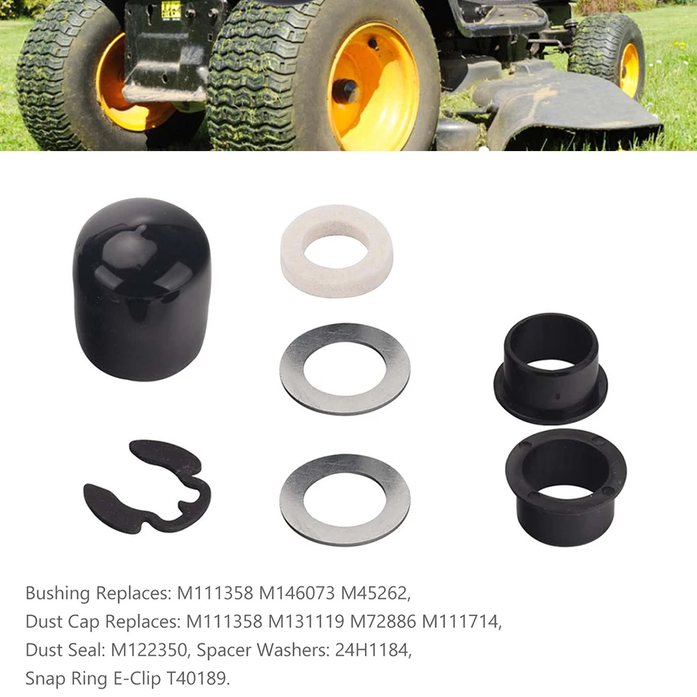 D eere Compatible Idler Bushing Kit M111358 with Dust Cap and E Clip For For Reliable Lawn Care PerFor Formance