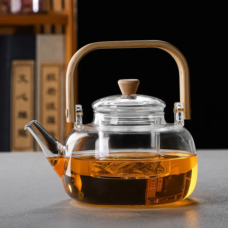 Beam Kettle Glass Teapot Boiling Tea Pot Japanese Teapot for Tea in a Cup Fire Resistant Glass Jug Gaiwan Pu Erh Set Pots Puer