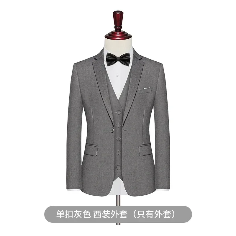 Korean style men\'s suit jacket, bar party clothing, long style, winter style