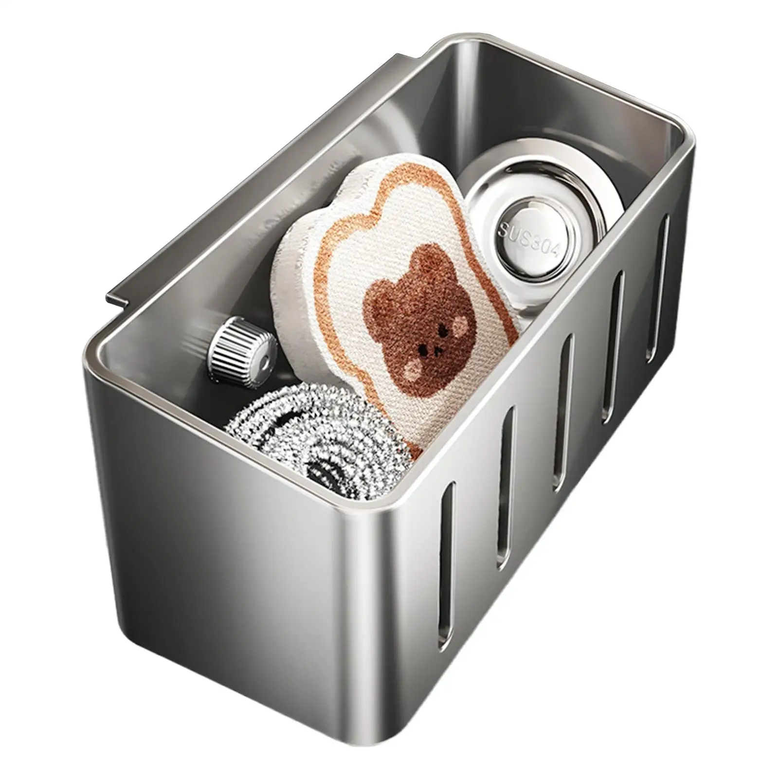 

Держатель для губок на присоске из углеродистой стали, настенный, для раковины, для кухни и ванной комнаты