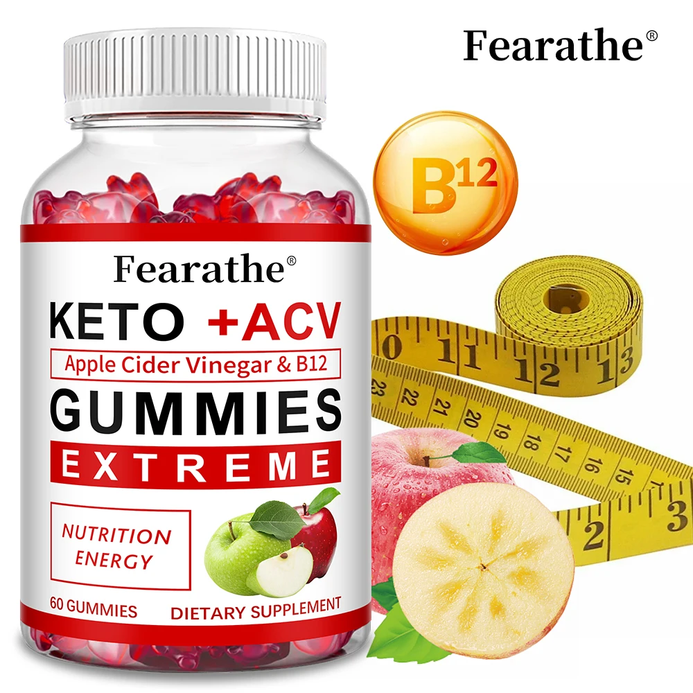 

Keto + Apple Cider Vinegar Gummies-Weight Management,Metabolism Boost,Fat Burning,Cleansing and Detoxification,Overall Wellness