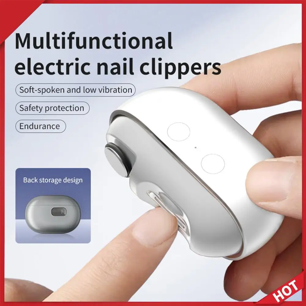 

Automatic Fingernail Cutter Type-C Charging Electric Nail Polisher with Light Safety Nail Clipper for Children Adult Senior
