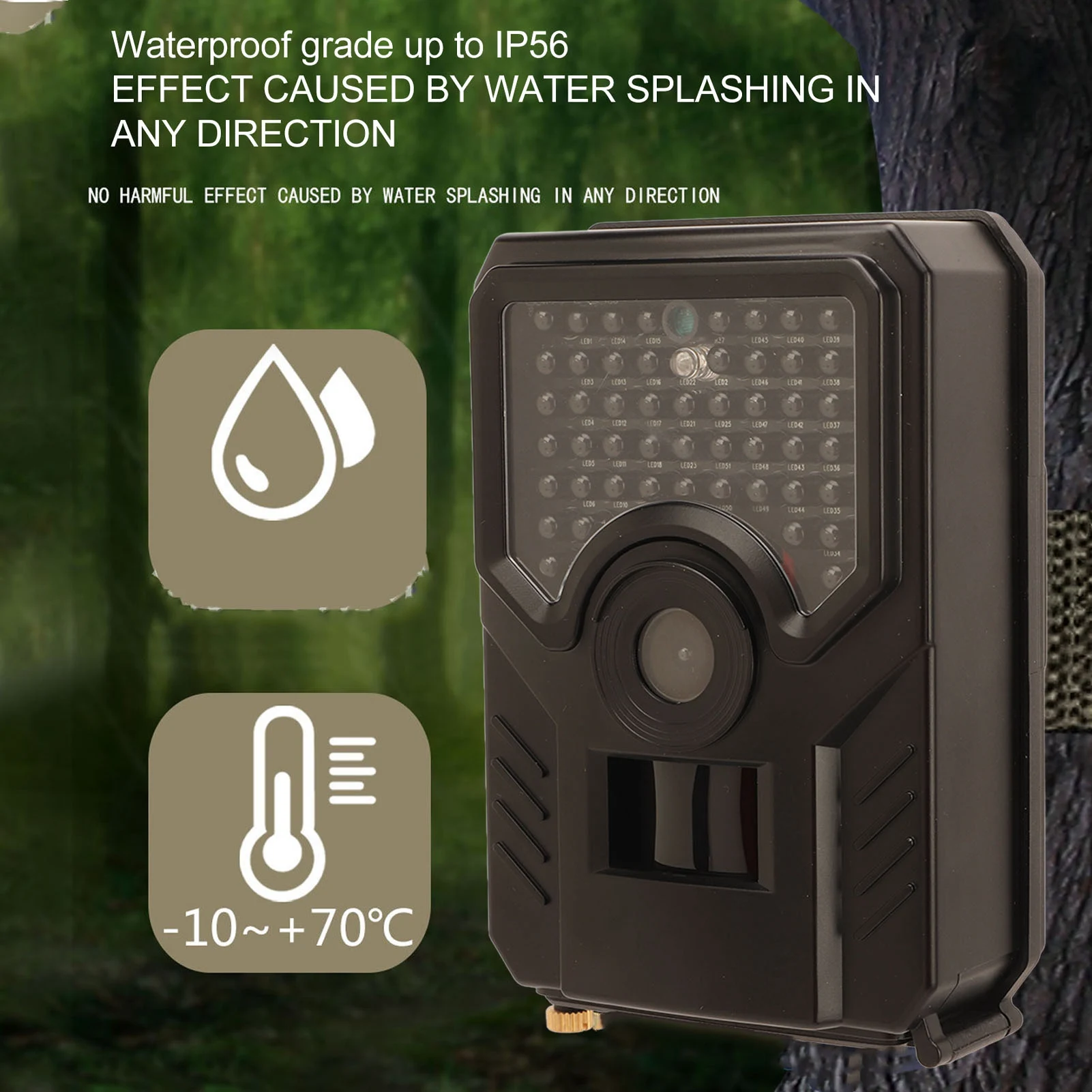 كاميرا الصيد PR200B كاميرا الصيد PR200B درب الصيد كاميرا مقاوم للماء IP56 الأشعة تحت الحمراء 12MP 1080P الحياة البرية كاميرا تعقب الأسود