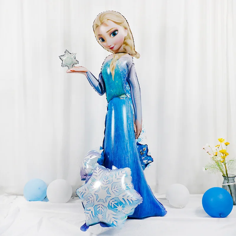 Disney Super Large Assembled 3D Aluminum film balloon Elsa Mickey Minnie Buzz Lightyear Children's Birthday Theme Party Layout