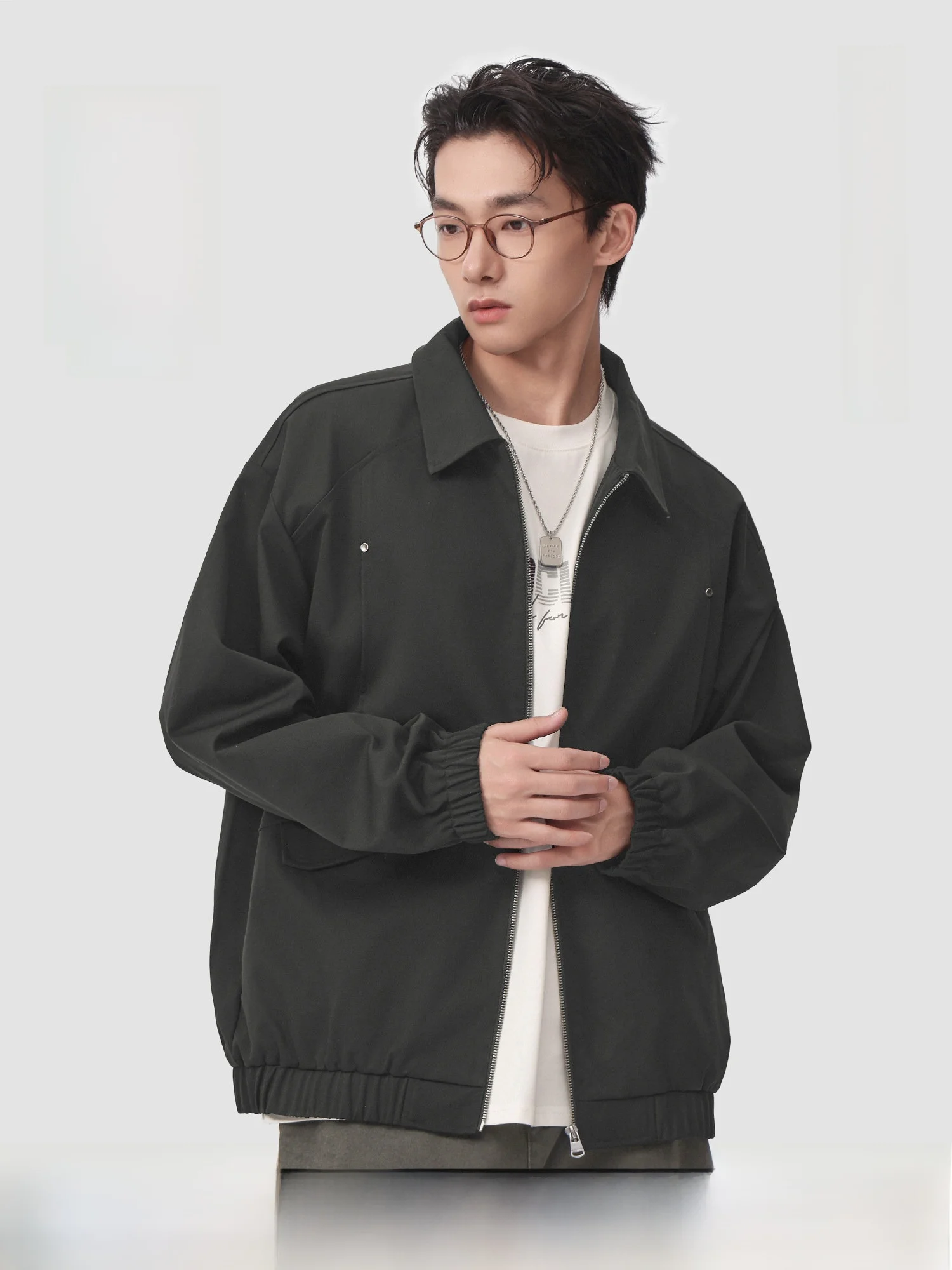 

American Sle Casual Cleanfit, весенне-осенняя мужская рабочая одежда Jaet, верхняя одежда, подставка, модная городская молодежная длинная свевая молния