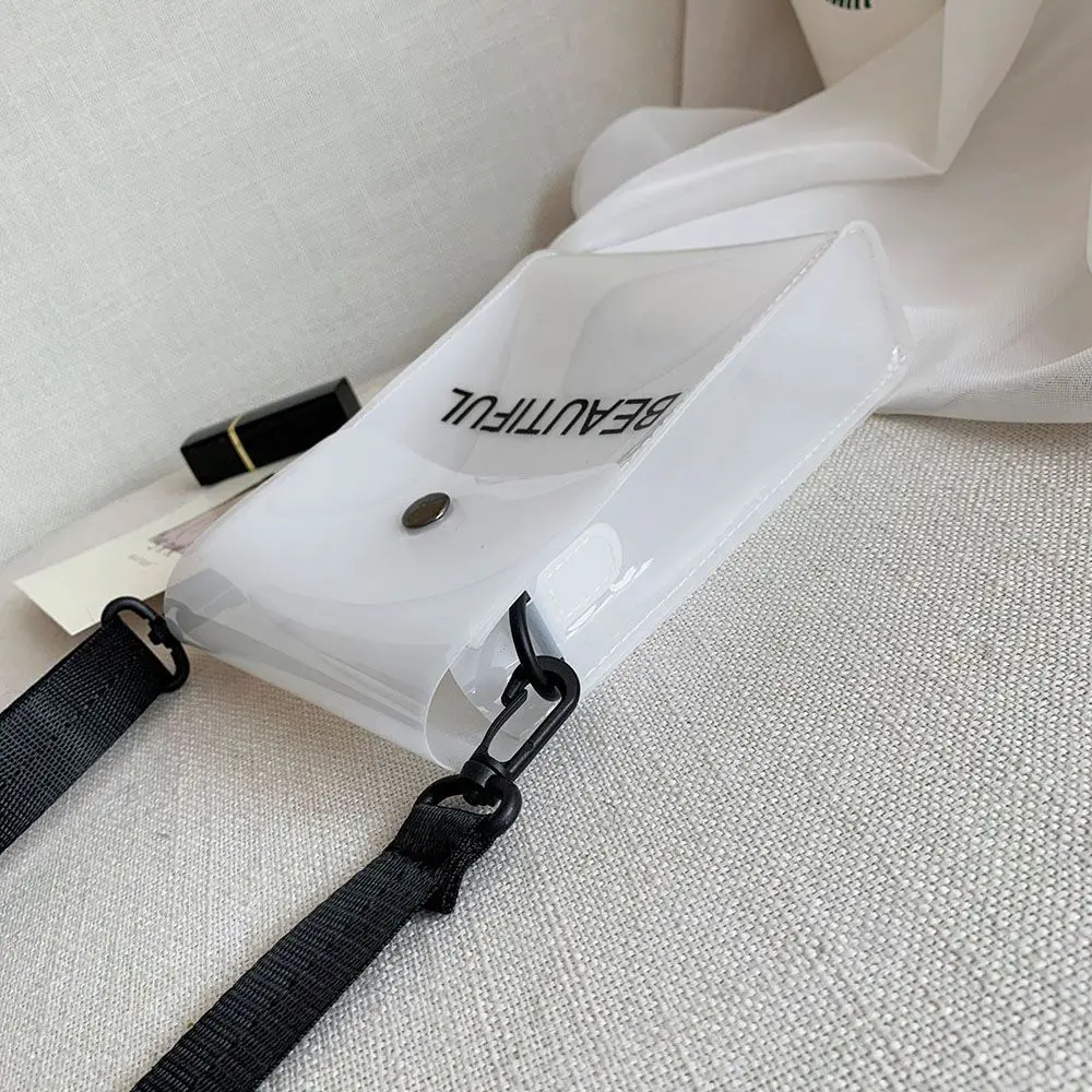 

Phone Bag Fashion Summer Flap Bag Shoulder Pouch PVC Transparent Messenger Bag Phone Pocket Crossbody Bag Single Shoulder Bag