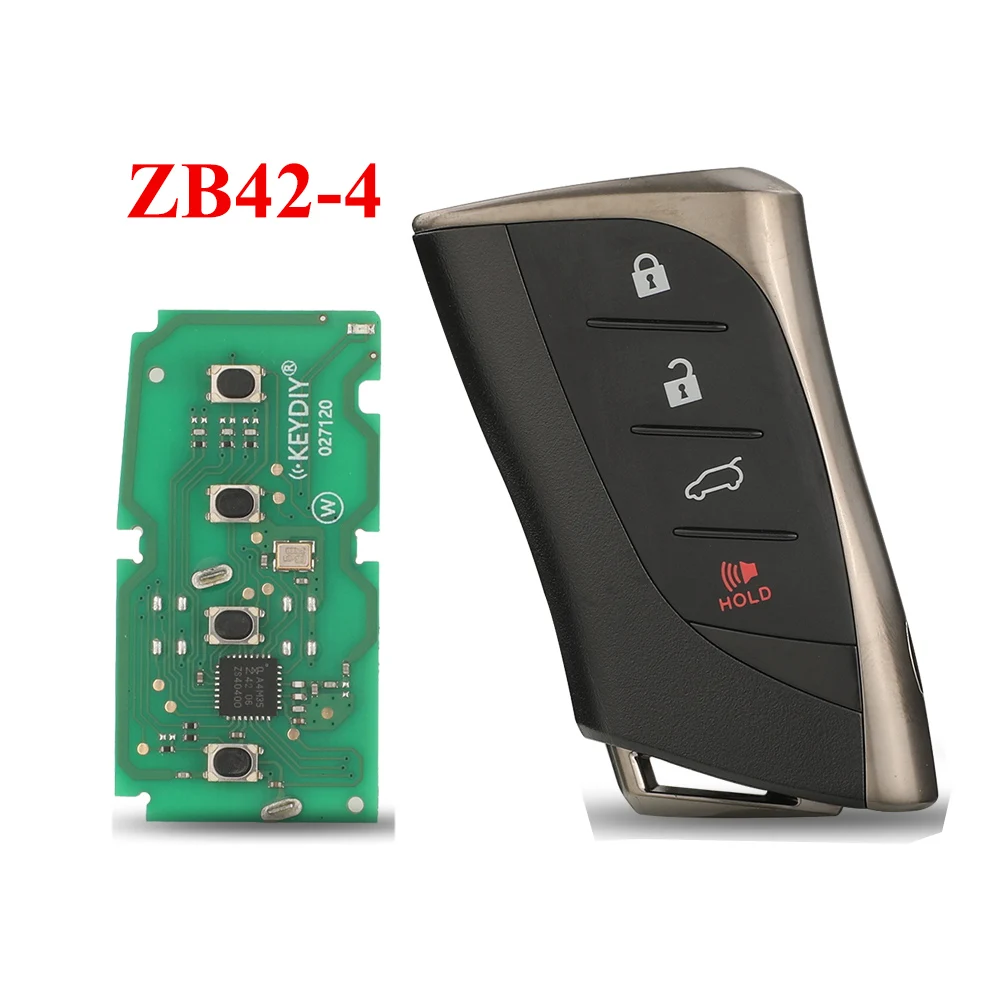 

jingyuqin New X1 X3 KEYDIY KD ZB42-4 Universal Smart Remote Car Key 3+1 Buttons Compatible with For Lexus Type